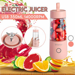 350ml Portable Blender Juicer Electric USB Rechargeable Mixer Smoothie Slushy Cup Fresh Juice Blender Bottle USB Charging Kitchen Gadgets - Dave Martin Signature Collection