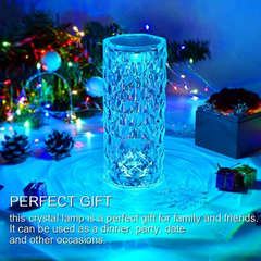 16 Colors LED Crystal Lamp Rose Light Touch Table Lamps Bedr - Dave Martin Signature Collection